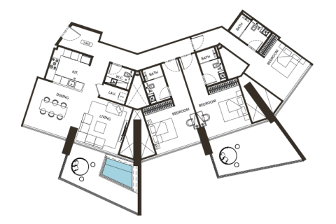 Appartement te koop in Jumeirah Village Circle, Dubai, VAE 1 slaapkamer, 74 vr.m., nr 690194 - foto 8