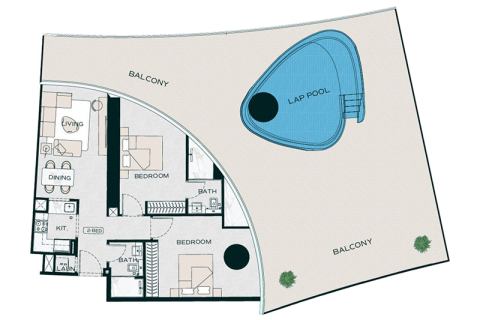 Apartment in Business Bay, Dubai, UAE 1 room № 690192 - photo 10