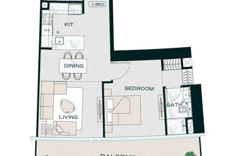 Apartment in Business Bay, Dubai, UAE 1 room № 690192 - photo 8