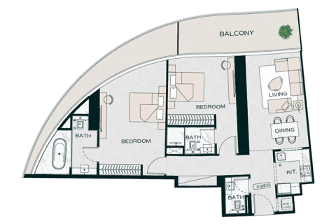 Apartment in Business Bay, Dubai, UAE 1 room № 690192 - photo 9