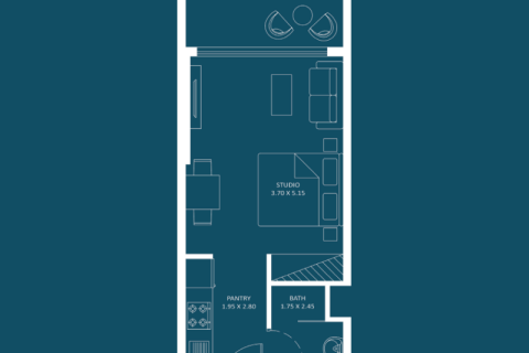Huoneisto Dubai Silicon Oasis, Arabiemiraatit 1 huone, 34 m2 № 732782 - kuva 2