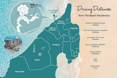 Huoneisto Al Marjan Island, Ras Al Khaimah, Arabiemiraatit 59 m2 № 656521 - kuva 9