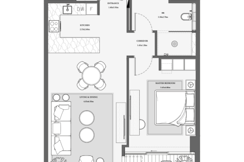 Byt v Al Wasl, Dubai, SAE 1 ložnice, 73 m² Č.: 689841 - fotografie 18