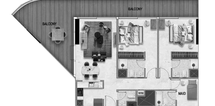 Apartment in Bararigate by ADE in Majan, Dubai, UAE 2 bedrooms, 149 sq.m. № 688075