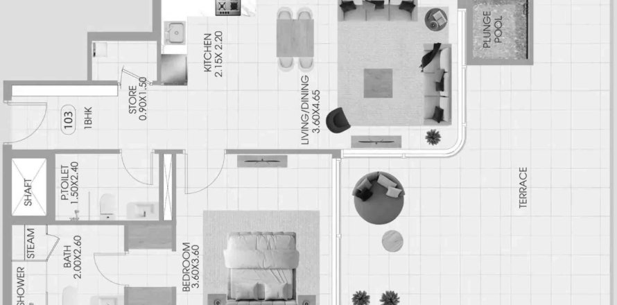 Apartman u Bonds Avenue u gradu Dubai, UAE 1 spavaća soba, 97.13 m2 Br. 707473