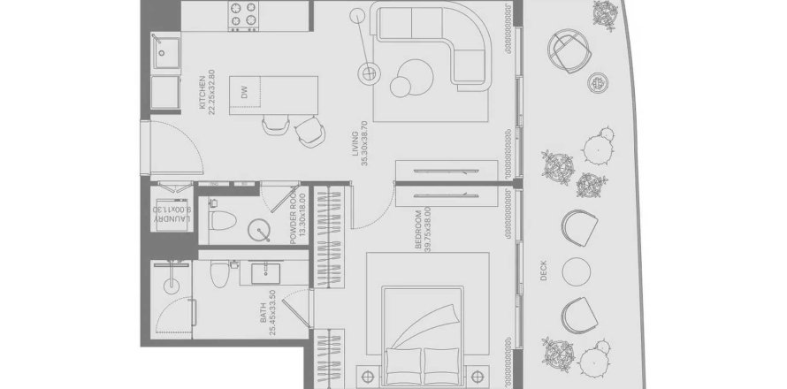 Пәтер Bond Enclave, Arjan, Дубай, БАӘ-да 1 жатын бөлме, 71.14 м² № 700356