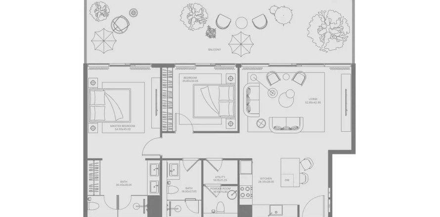 Arjan, Dubai, UAE의 아파트 침실 2개, 129.41제곱미터 번호 700359