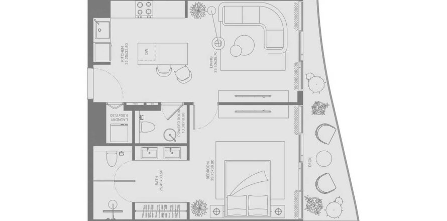 Leilighet i Arjan, Dubai, Emiratene 1 soverom, 70.74 kvm nr. 700357