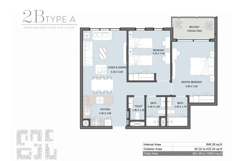 Appartement te koop in Masdar City, Abu Dhabi, VAE 1 slaapkamer, 59 vr.m., nr 728620 - foto 11