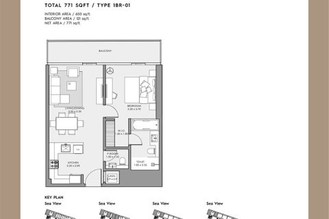 Maritime City, Dubai, UAE의 판매용 아파트 침실 1개, 72제곱미터 번호 728622 - 사진 5