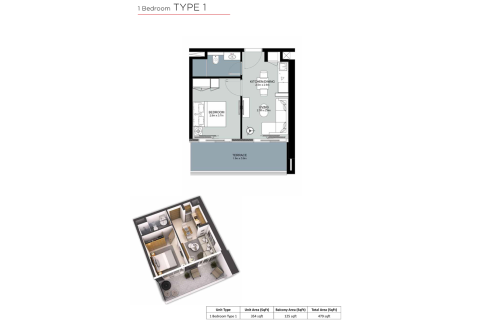 דירה למכירה ב Business Bay, Dubai, איחוד האמירויות  1 חדר שינה, 45 מ"ר, מספר 728624 - תמונה 4
