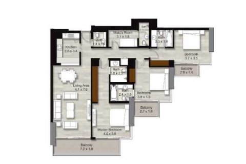 Dubai Marina, UAE의 판매용 아파트 침실 3개, 164제곱미터 번호 637192 - 사진 4