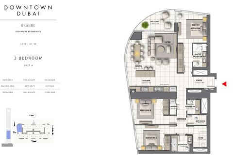 Apartment in GRANDE SIGNATURE RESIDENCES in Downtown Dubai (Downtown Burj Dubai), UAE 2 bedrooms, 106 sq.m. № 704932 - photo 8