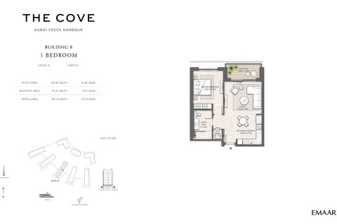 Apartment in THE COVE in Dubai Creek Harbour (The Lagoons), UAE 1 bedroom, 73 sq.m. № 704930 - photo 8