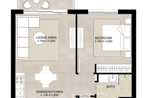 Müüa korter asukohaga Town Square, Dubai, AÜE: 1 magamistoaga, 56 m² Nr 732531 - pilt 5