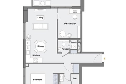 Apartmán v Jumeirah Village Circle, Dubai, SAE 1 spálňa, 64 m2 č. 732529 - Fotografia 9