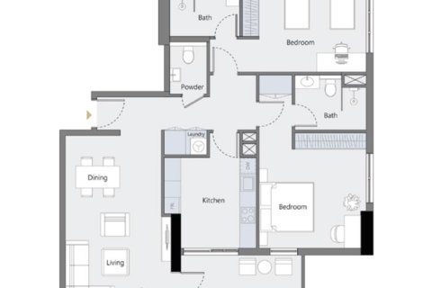 Apartmán v Jumeirah Village Circle, Dubai, SAE 1 spálňa, 64 m2 č. 732529 - Fotografia 10