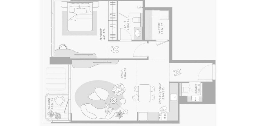 Korter asukohaga Isla Private Residences asukohaga Dubai, AÜE: 1 magamistoaga, 75 m² Nr 698586