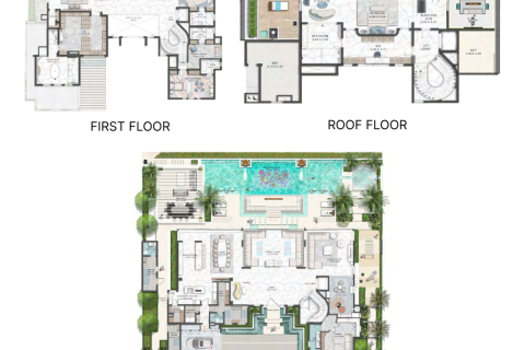 Palm Jumeirah, Dubai, UAE의 판매용 빌라 침실 5개, 1183제곱미터 번호 689829 - 사진 4