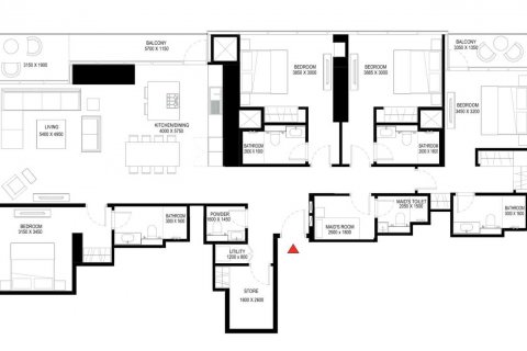 Lakás a SOBHA ONE lakóparkban itt: Dubai, EAE, 4 hálószoba, 211 m², azonosító: 637325 - fénykép 3