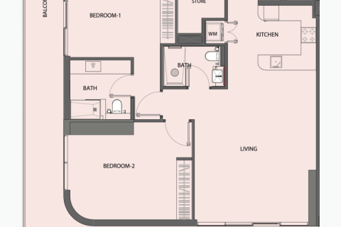 Apartmán v Jumeirah Village Circle, Dubai, SAE 1 izba, 37 m2 č. 732538 - Fotografia 7