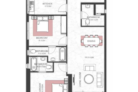 Lakás itt: Ajman, EAE, 1 hálószoba, 81 m², azonosító: 732540 - fénykép 3