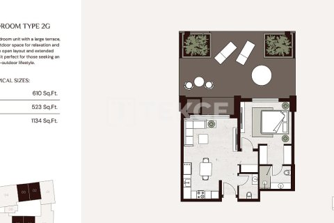 Wohnung zum Verkauf in Jumeirah Village Circle, Dubai, VAE 1 Schlafzimmer, 59 m2 Nr. 730851 - Foto 21