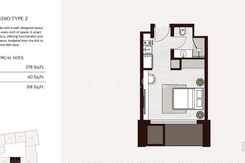 Wohnung zum Verkauf in Jumeirah Village Circle, Dubai, VAE 1 Schlafzimmer, 59 m2 Nr. 730851 - Foto 19