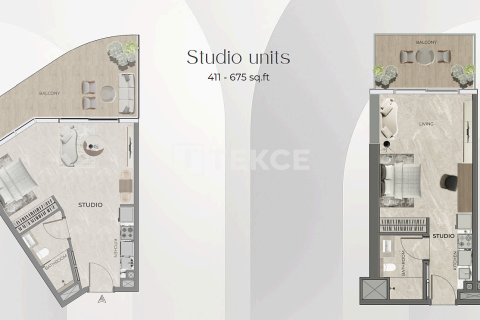 Dubai, BAE’de satılık daire 1 oda, 43 m² No 730849 - fotoğraf 25
