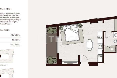 Apartament na sprzedaż w Jumeirah Village Circle, Dubai, ZEA 1 pokój, 44 mkw., nr 730850 - zdjęcie 17