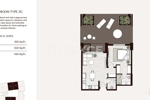 Apartament na sprzedaż w Jumeirah Village Circle, Dubai, ZEA 1 pokój, 44 mkw., nr 730850 - zdjęcie 21