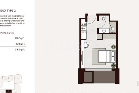 Apartament na sprzedaż w Jumeirah Village Circle, Dubai, ZEA 1 pokój, 44 mkw., nr 730850 - zdjęcie 19