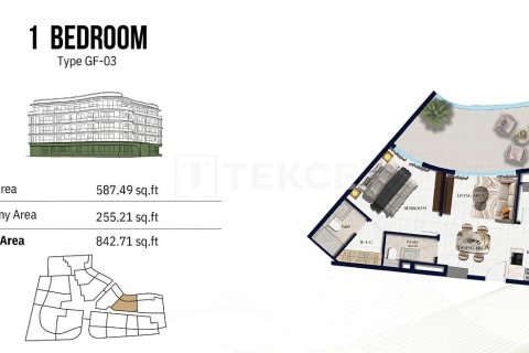 Huoneisto Jumeirah Village Circle, Dubai, Arabiemiraatit 1 makuuhuone, 69 m2 № 730835 - kuva 27