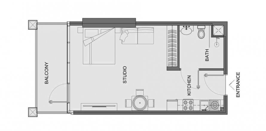 Apartment sa V-Suites by Anax sa Business Bay, Dubai, UAE 1 silid, 51.1 sq.m. № 633575