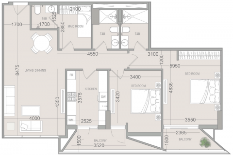 Apartament në Al Satwa, Dubai, Emiratet e Bashkuara Arabe 2 dhoma gjumi, 115 m2. № 634162 - Foto 14