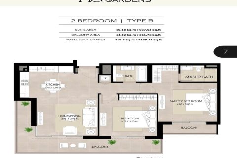 Appartement te koop in Town Square, Dubai, VAE 2 slaapkamers, 86 vr.m., nr 696482 - foto 18