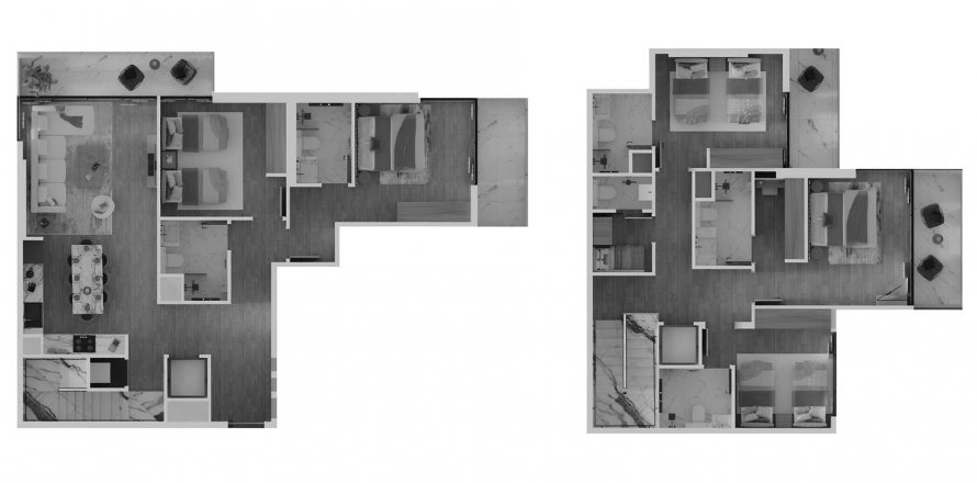 Apartment in Bab Al Qasr Canal View Residence 22 in Al Raha Beach, Abu Dhabi, UAE 5 bedrooms, 196.77 sq.m. № 636805