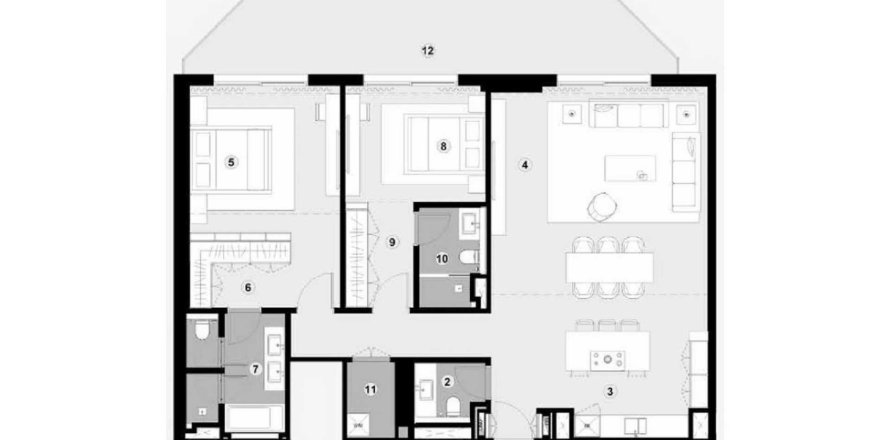 Byt v Bashayer Residences v Al Hudayriat Island, Abu Dhabi, SAE 2 ložnice, 152 m² Č.: 718893