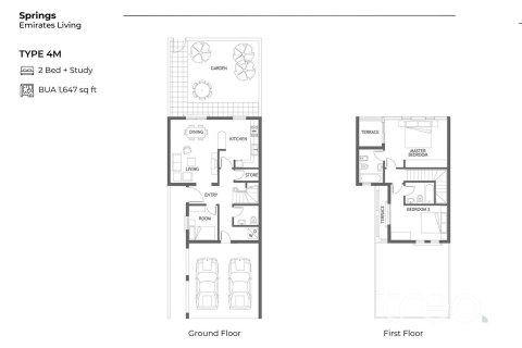Villa à vendre à  The Springs, Dubai, EAU 2 chambres, 153.85 m2 № 761343 - photo 1