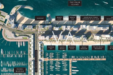 Byt v Dubai Harbour, Dubai, SAE 1 ložnice, 70.88 m² Č.: 637704 - fotografie 2