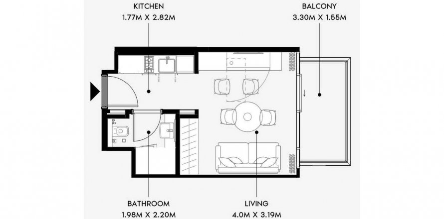 Apartment in Azizi Wares in Jebel Ali, Dubai, UAE 1 room, 30.46 sq.m. № 634092