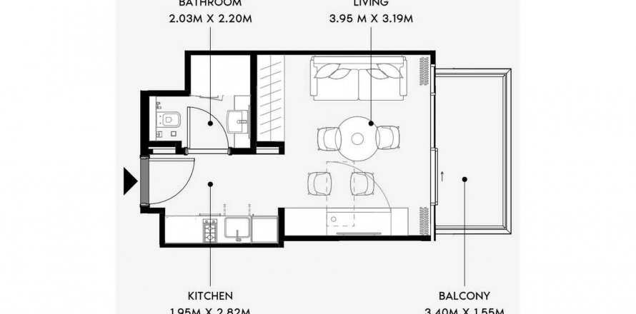 Apartment in Azizi Wares in Jebel Ali, Dubai, UAE 1 room, 30.98 sq.m. № 634094