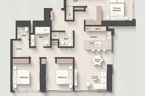 Jumeirah Heights, Dubai, संयुक्त अरब अमीरात में अपार्टमेंट, 1 बेडरूम, संख्या 690036 - फ़ोटो 7