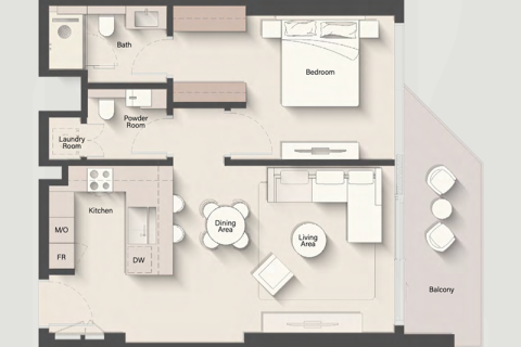 Jumeirah Heights, Dubai, संयुक्त अरब अमीरात में अपार्टमेंट, 1 बेडरूम, संख्या 690036 - फ़ोटो 5