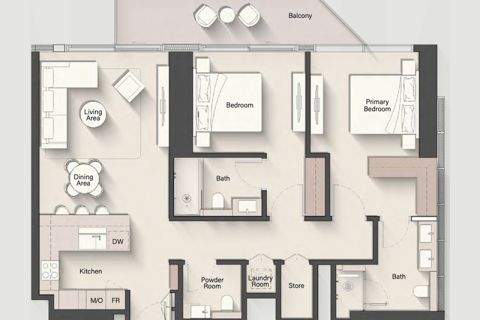 Jumeirah Heights, Dubai, संयुक्त अरब अमीरात में अपार्टमेंट, 1 बेडरूम, संख्या 690036 - फ़ोटो 6