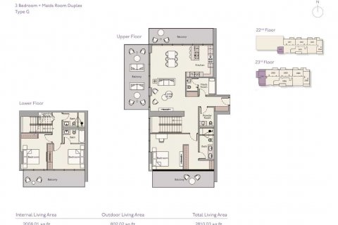 Byt v THE HIGHBURY v Mohammed Bin Rashid City, Dubai, SAE 3 ložnice, 261 m² Č.: 637379 - fotografie 4