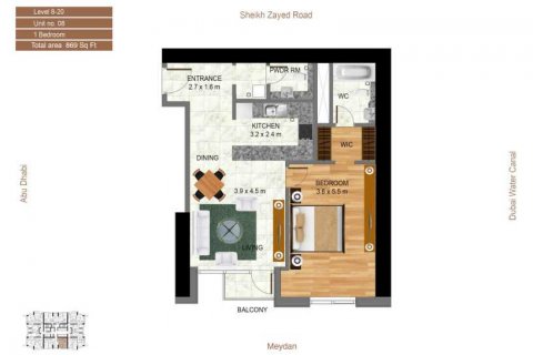 Müüa korter asukohaga Business Bay, Dubai, AÜE: 1 magamistoaga, 81 m² Nr 637378 - pilt 3
