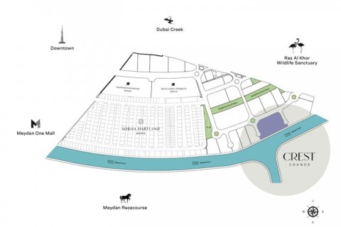 Apartemen di Mohammed Bin Rashid City, Dubai, UEA 4 kamar tidur, 200.8 m2 nomor 669109 - foto 13
