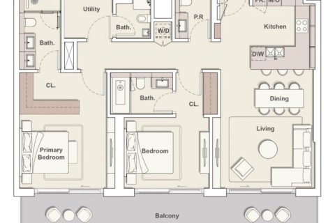 Apartamento en venta en Dubai, EAU 2 dormitorios, 136.8 m2 № 687490 - foto 12