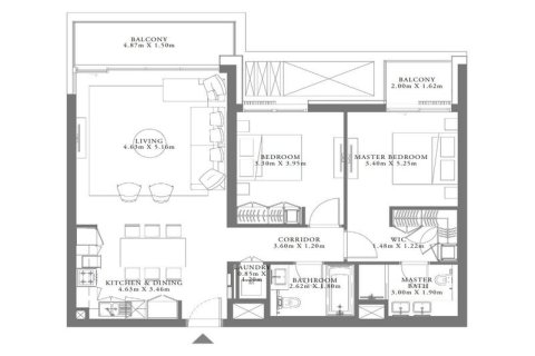 Διαμέρισμα σε Mina Rashid, Dubai, ΗΑΕ 2 υπνοδωμάτια, 107.91984092 τ.μ. Αρ. 651200 - φωτογραφία 12
